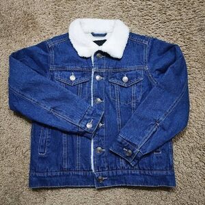 RSQ Kids Sherpa Jean Denim Jacket Large -T